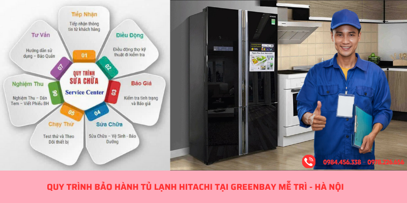 bảo hành tủ lạnh Hitachi tại Greenbay Mễ Trì - Hà Nội