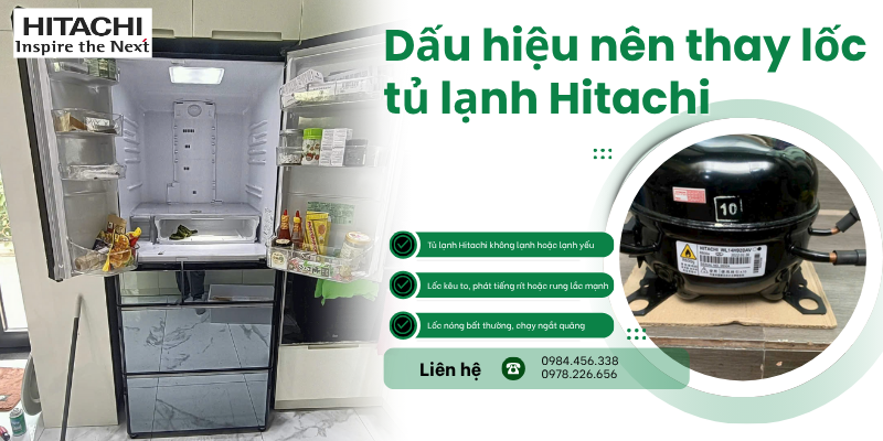 Bảng giá thay lốc tủ lạnh Hitachi
